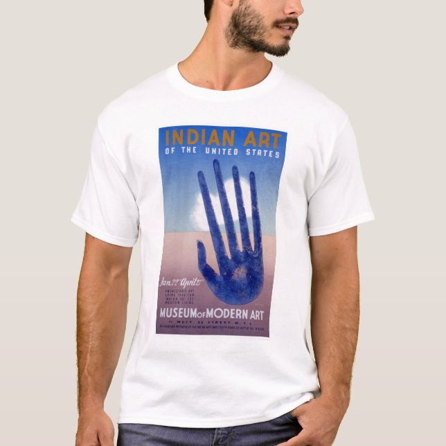 Museums-Kunst-Inder WPA 1938 T-Shirt (Vorderseite)