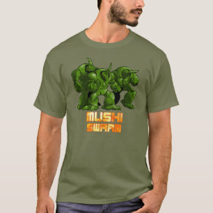 Mushi Schwarm-Grün T-Shirt