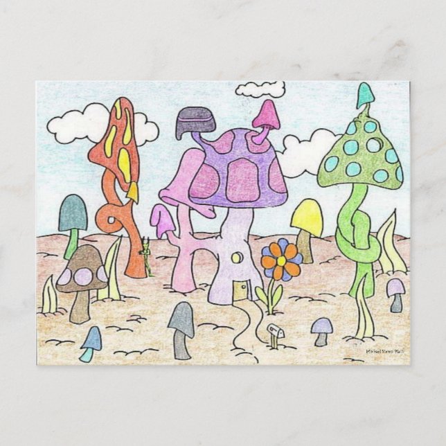 Mushoom House Fun Postkarte (Vorderseite)