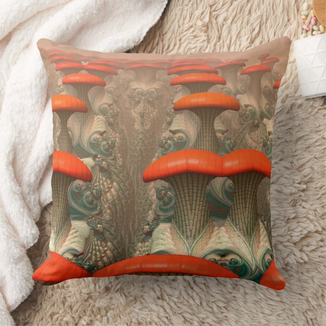 Mushroom Alien Planet Throw Kissen (Decke)