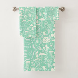 Mushroom Aqua Cream Badhandtuch Set