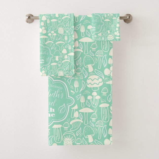 Mushroom Aqua Cream Badhandtuch Set (Insitu)