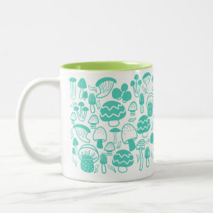 Mushroom Aquamarin White Tasse