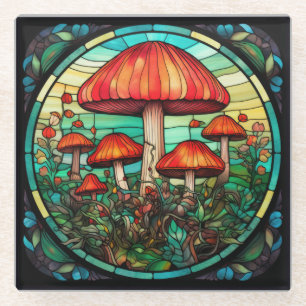 Mushroom Art Glass Untersetzer