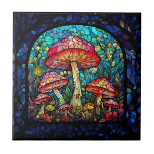 Mushroom Art Tile Fliese