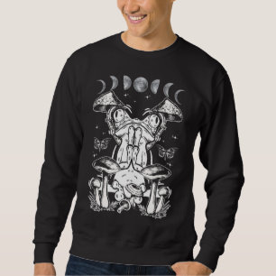 Mushroom ästhetische Frog Magic Moon Phasen Sweatshirt
