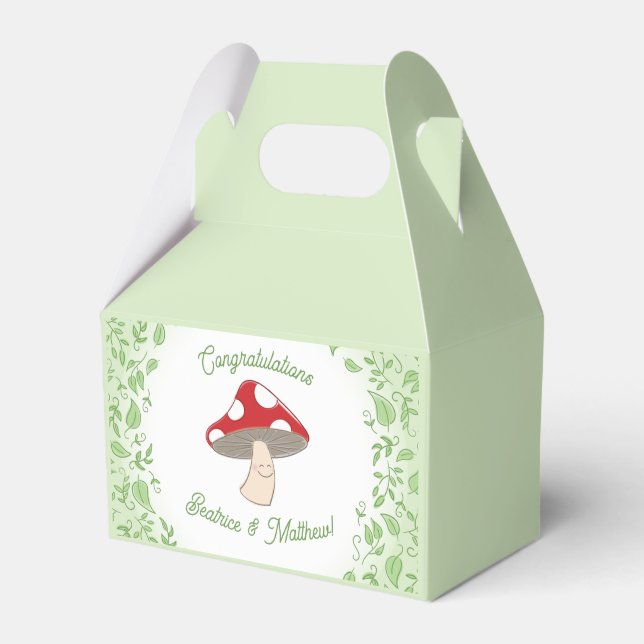 Mushroom Baby Dusche Danke Geschenkschachtel (Vorderseite)