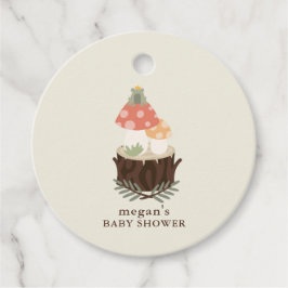 Mushroom Baby Shower Fevor Tags Geschenkanhänger