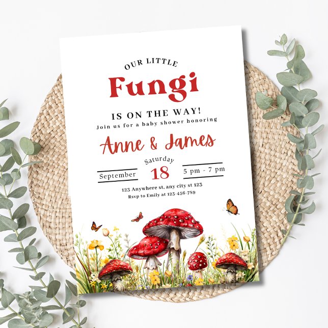 Mushroom Baby Shower Invite, Woodland Little Fungi Einladung (Von Creator hochgeladen)
