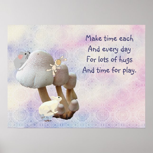Mushroom Baby Toy Playground & Gedicht Poster (Vorne)