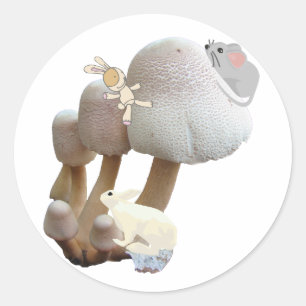Mushroom Baby Toy Playground Runder Aufkleber