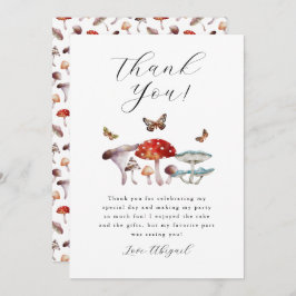 Mushroom Birthday Party Dankeskarte