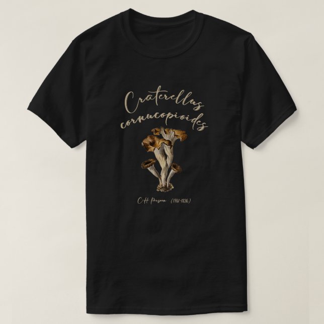 Mushroom Black chanterelle Fungi Fungi Futter T-Shirt (Design vorne)