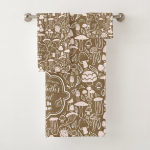 Mushroom Brown Cream Badhandtuch Set