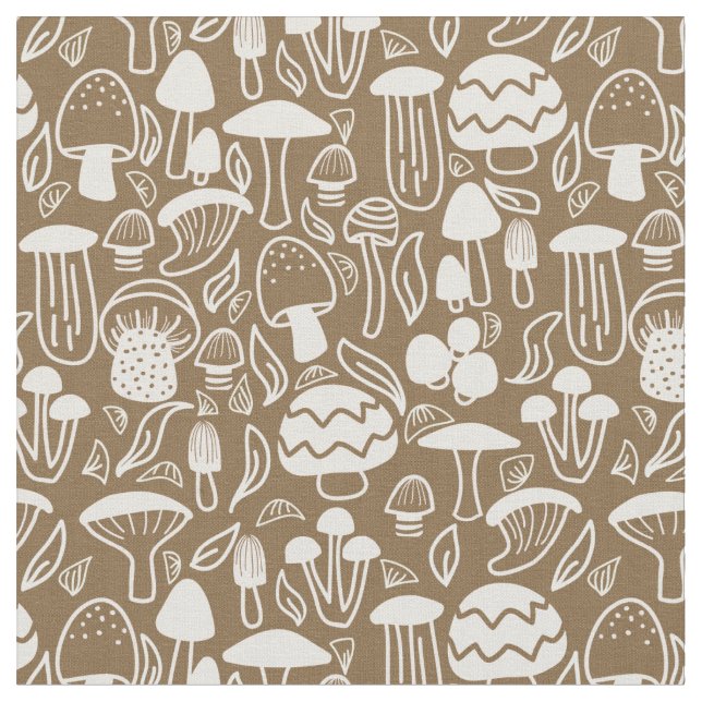 Mushroom Brown Cream Stoff (Nahaufnahme)