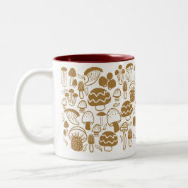 Mushroom Brown White Tasse