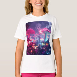 Mushroom Bungalow Neon & Space Osterfest Sonniger  T-Shirt