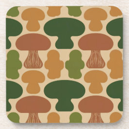 Mushroom-Camouflage Beige Untersetzer-Set aus Kuns Getränkeuntersetzer
