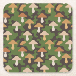 Mushroom Camouflage Image Untersetzer Set
