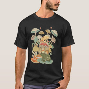 Mushroom Cat Moon Frog Goblincore Ästhetik T-Shirt