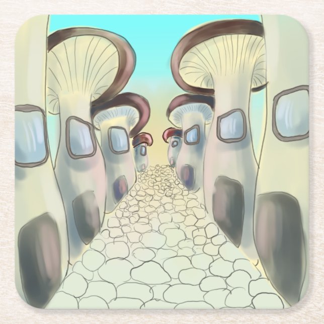 Mushroom City Untersetzer (Vorderseite)