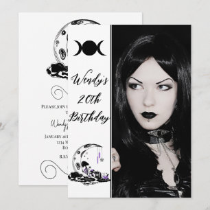 Mushroom Crystal Mondgarten-Geburtstagsfeier Foto Einladung