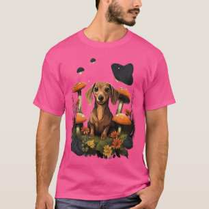 Mushroom Dachshund Kawaii Cottagecore Ästhetik T-Shirt