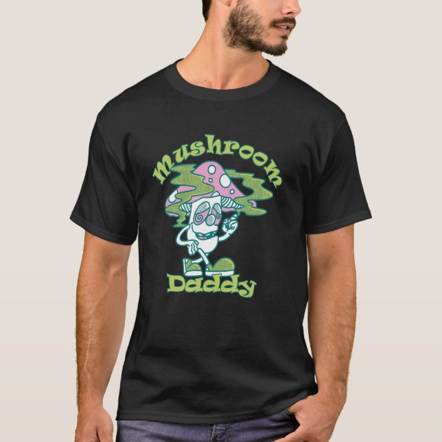 Mushroom Daddy Vegan Mushroom Trippy 3 T-Shirt (Vorderseite)