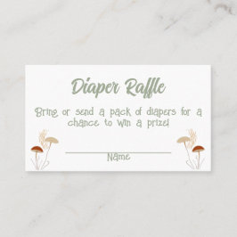 Mushroom DIAPER RAFFLE GAME Platzkarte