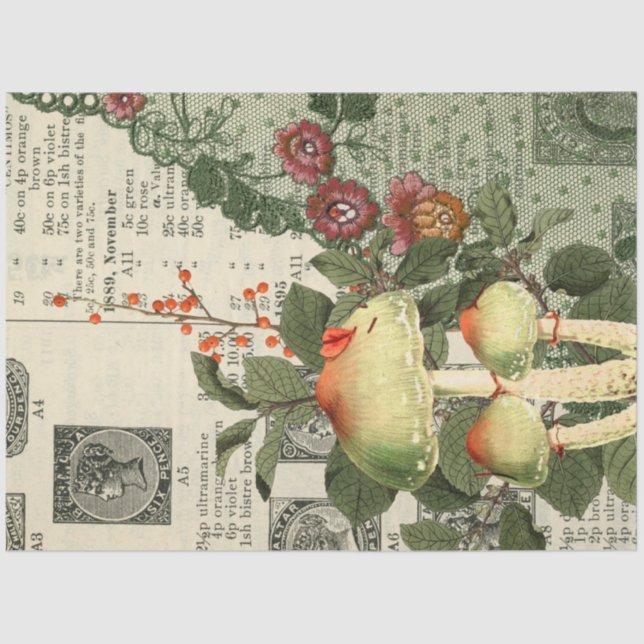 Mushroom Ephemera Design Series #11 Seidenpapier (Vorderseite)