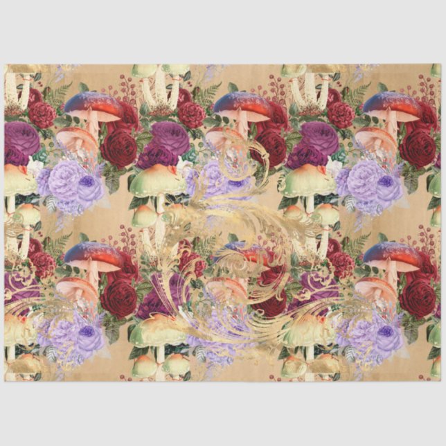 Mushroom Ephemera Design Series #3 Seidenpapier (Vorderseite)