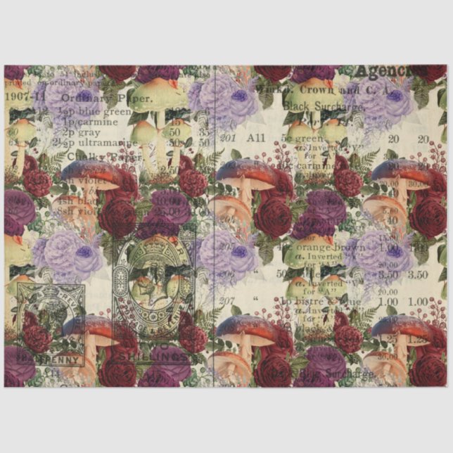 Mushroom Ephemera Design Series #4 Seidenpapier (Vorderseite)