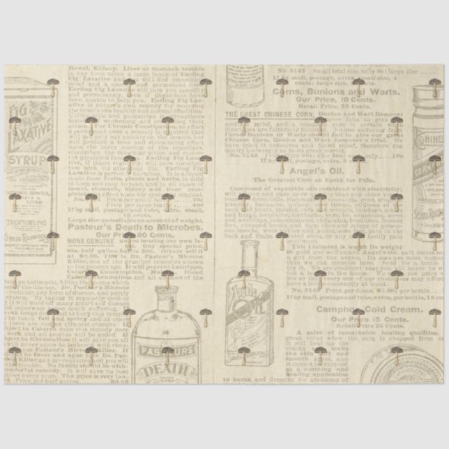 Mushroom Ephemera Design Series #7 Seidenpapier (Vorderseite)