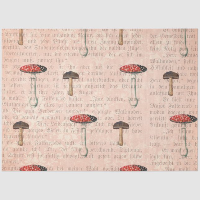 Mushroom Ephemera Design Series #9 Seidenpapier (Vorderseite)