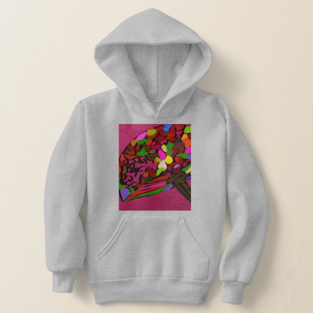 Mushroom Face Character Art Hoodie (Ablage )