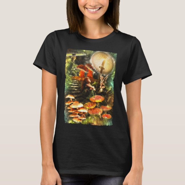 Mushroom Fairies Fantasy T-Shirt (Vorderseite)
