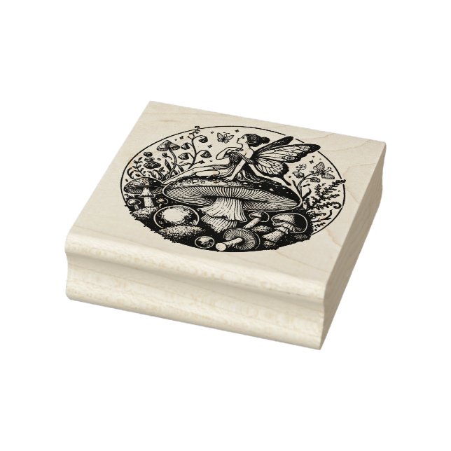 Mushroom Fairy Forest Fungus Gummistempel (Stempel)