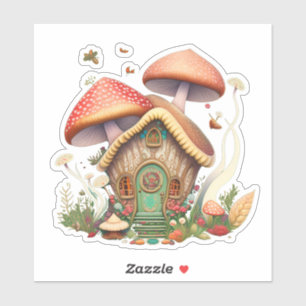 Mushroom Fairy House Sticker
