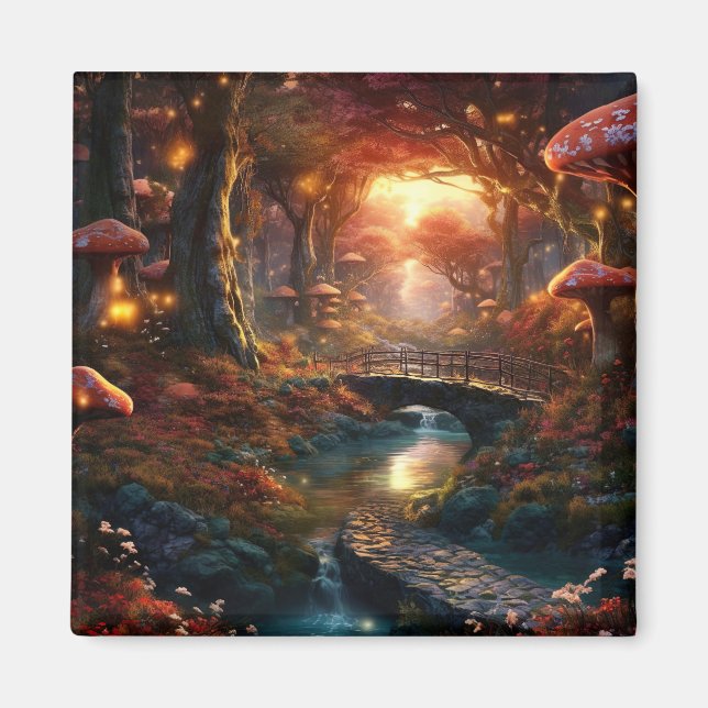 Mushroom Fairytale Forest Magnet (Vorne)