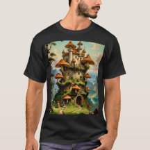 Mushroom Fantasy Castleca T - Shirt
