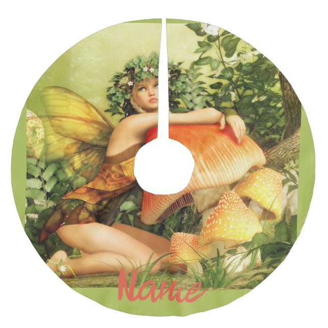 Mushroom Fee Thunder_Cove Polyester Weihnachtsbaumdecke (Vorderseite)