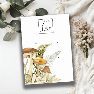 Mushroom Fern Folio-Logo 2 Earring Display Visitenkarte