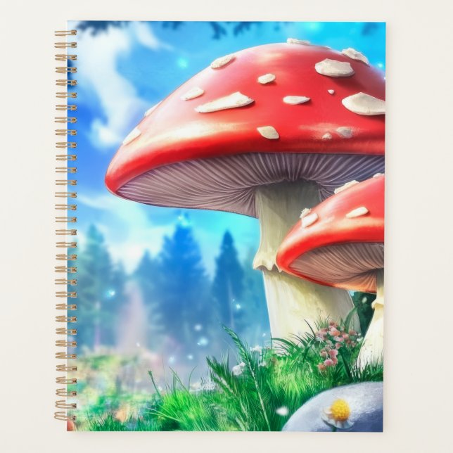 Mushroom Forest Fantasy Art Planer (Vorderseite)
