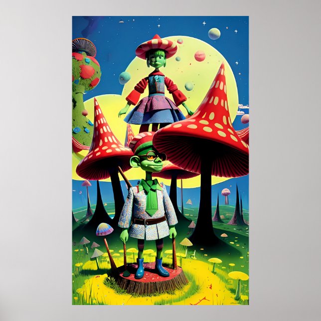 Mushroom Forest - Ken Gage Art Poster (Vorne)
