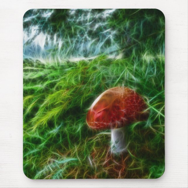 Mushroom Fraktal Forest Mousepad (Vorne)