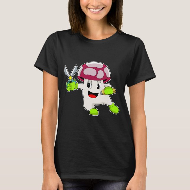 Mushroom-Friseurschere T-Shirt (Vorderseite)