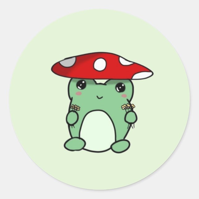 Mushroom Froggy Stickers (Vorderseite)