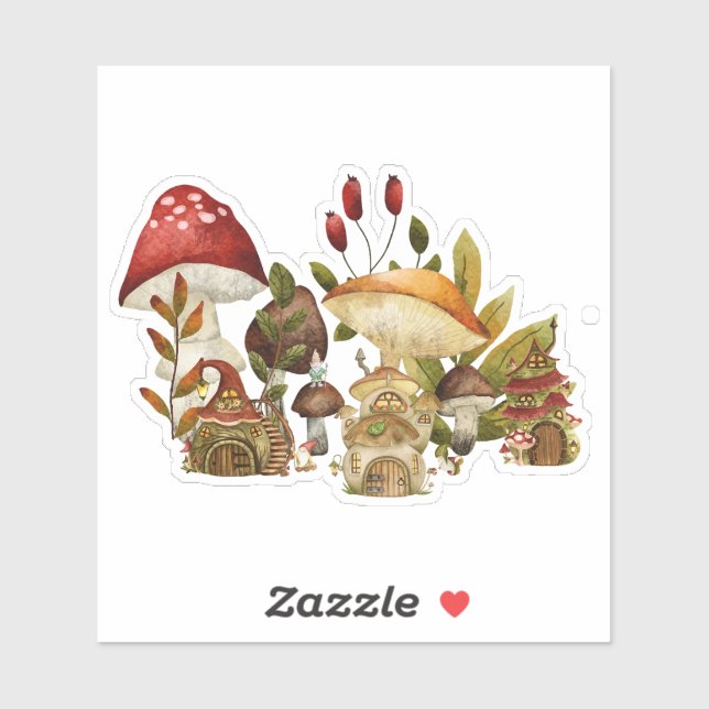 Mushroom Gnome-Verzauberung Aufkleber (Blatt)