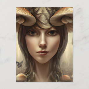 Mushroom Goddess Postcard Postkarte
