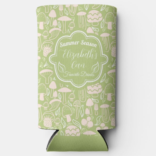 Mushroom Green Cream Cooler Selters Dosenkühler (Vorderseite)